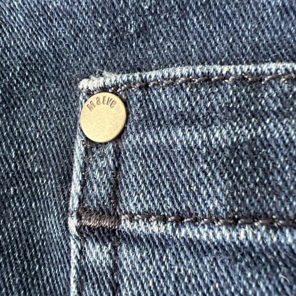 Maeve Anthropologie Jeans Women 29 Junie High Rise Slim Leg Dark Wash 24" Crop - Picture 8 of 11